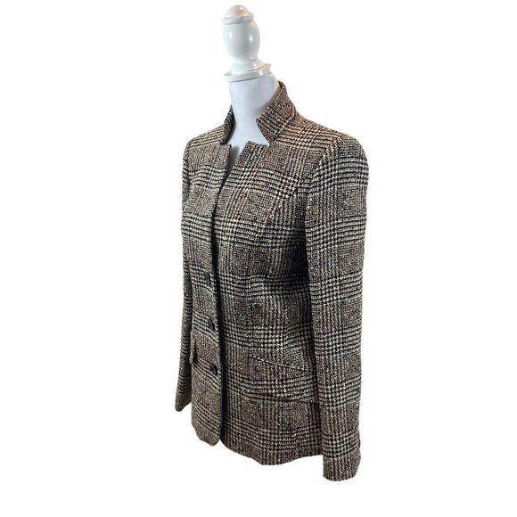 Brand new with Tags Ladies Brooks Brothers Tweed Stand Up Collar Blazer Size 8P